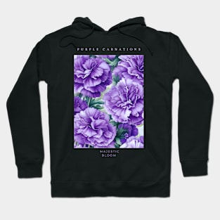 Purple Carnations Watercolor Pattern Hoodie